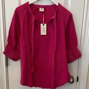 Good Hart Fuchsia Textured Women's Blouse